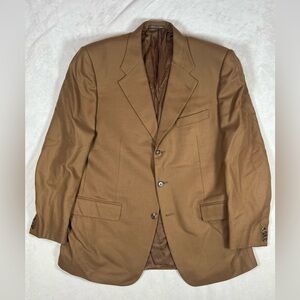 Corneliani EU54 US44R Pure Cashmere Brown Double Vent Textured Herringbone Coat